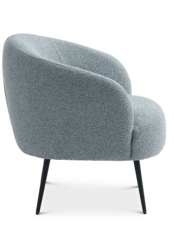 Conrad loungestol, m. armln - ggebl polyester stof og sort metal