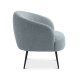 Conrad loungestol, m. armln - ggebl polyester stof og sort metal