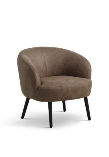 Conrad loungestol, m. armln - mandel micro lder bull og sort tr