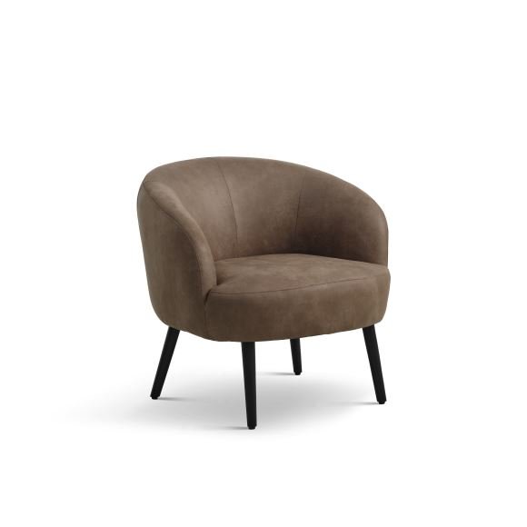 Conrad loungestol, m. armln - mandel micro lder bull og sort tr