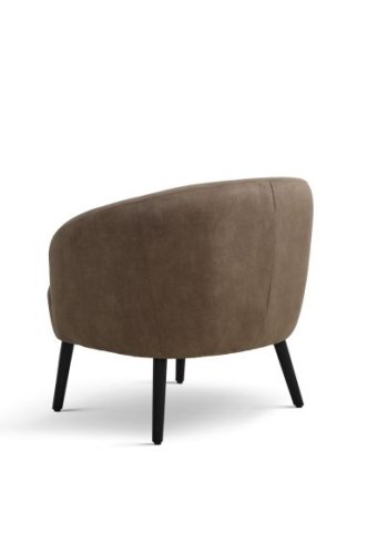 Conrad loungestol, m. armln - mandel micro lder bull og sort tr