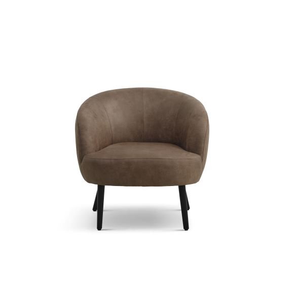 Conrad loungestol, m. armln - mandel micro lder bull og sort tr