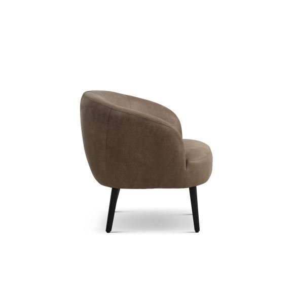 Conrad loungestol, m. armln - mandel micro lder bull og sort tr