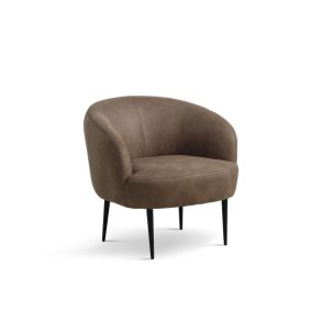 Conrad loungestol, m. armln - mandel micro lder bull og sort metal