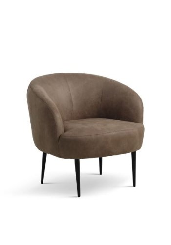 Conrad loungestol, m. armln - mandel micro lder bull og sort metal