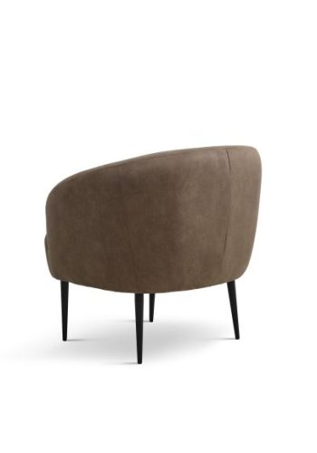 Conrad loungestol, m. armln - mandel micro lder bull og sort metal