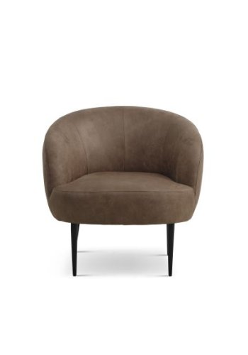 Conrad loungestol, m. armln - mandel micro lder bull og sort metal