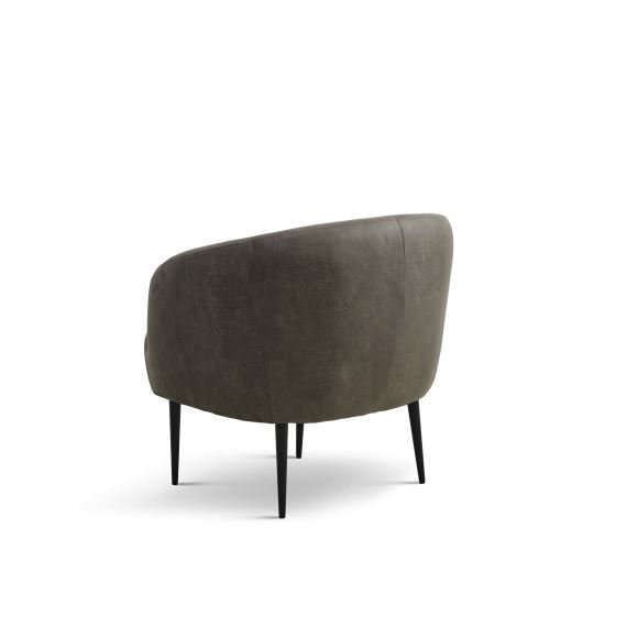 Conrad loungestol, m. armln - skovgrn micro lder bull og sort metal