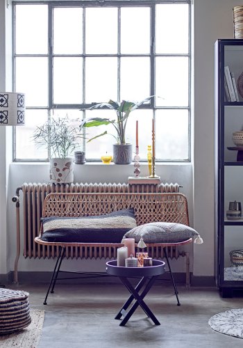 BLOOMINGVILLE Acton Tppe, Sort, Bomuld D: 120cm