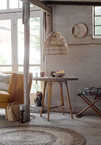 BLOOMINGVILLE Theron Piedestal Lysestage, Brun, Mango