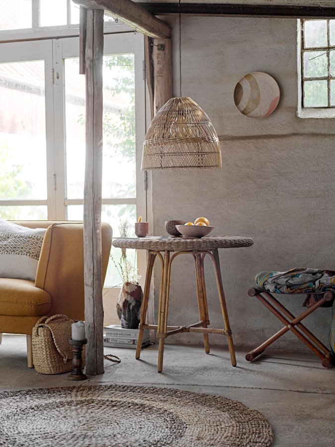 BLOOMINGVILLE Theron Piedestal Lysestage, Brun, Mango