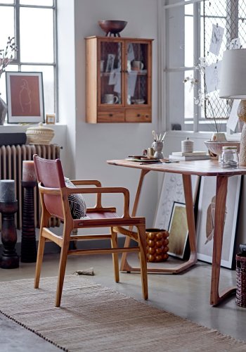 BLOOMINGVILLE Theron Piedestal Lysestage, Brun, Mango