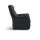 Linus recliner stol, m. 2 motorer, vippefunktion, fodskammel og armln - sort lder/PVC