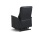 Linus recliner stol, m. 2 motorer, vippefunktion, fodskammel og armln - sort lder/PVC