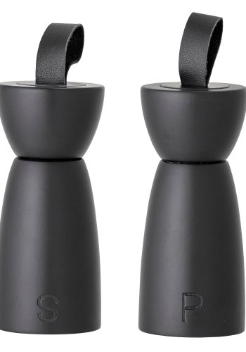 BLOOMINGVILLE Hanif Salt & Peberkvrn, Sort, Gummitr