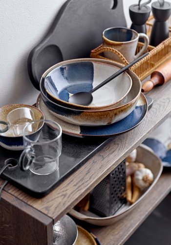 BLOOMINGVILLE Hanif Salt & Peberkvrn, Sort, Gummitr