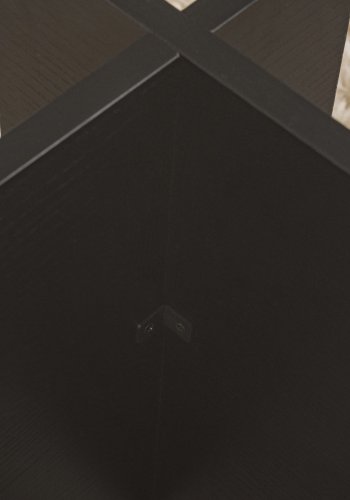 NORDVÄRK Vetrino sofabord, rektangulr - glas og sort tr melamin (105x65)