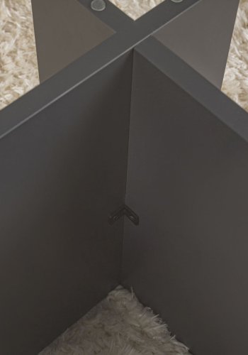 NORDVÄRK Vetrino sofabord, rektangulr - glas og antracitgr melamin (105x65)