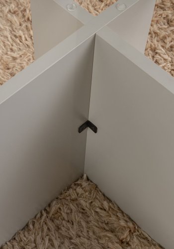 NORDVÄRK Vetrino sofabord, rektangulr - glas og gr melamin (105x65)