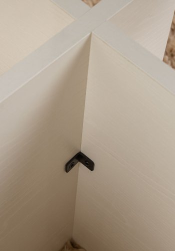 NORDVÄRK Vetrino sofabord, rektangulr - glas og hvid tr melamin (105x65)