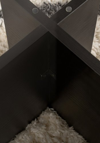 NORDVÄRK Flavio sofabord, rektangulr - glas og sort tr melamin (105x65)