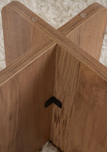 NORDVÄRK Flavio sofabord, rektangulr - glas og Atlantic Pine melamin (105x65)