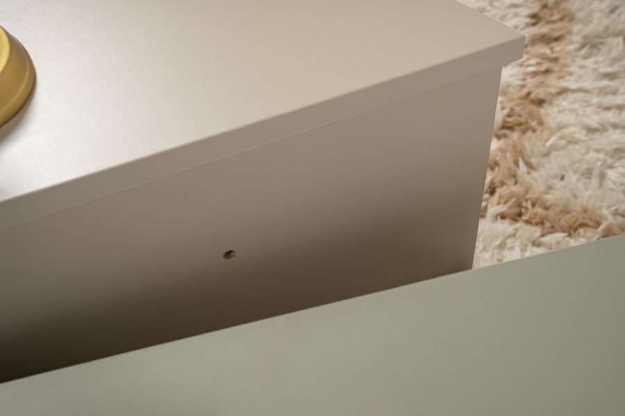 NORDVÄRK Orion sofabord - askegrn og sandsten melamin (st med 2)