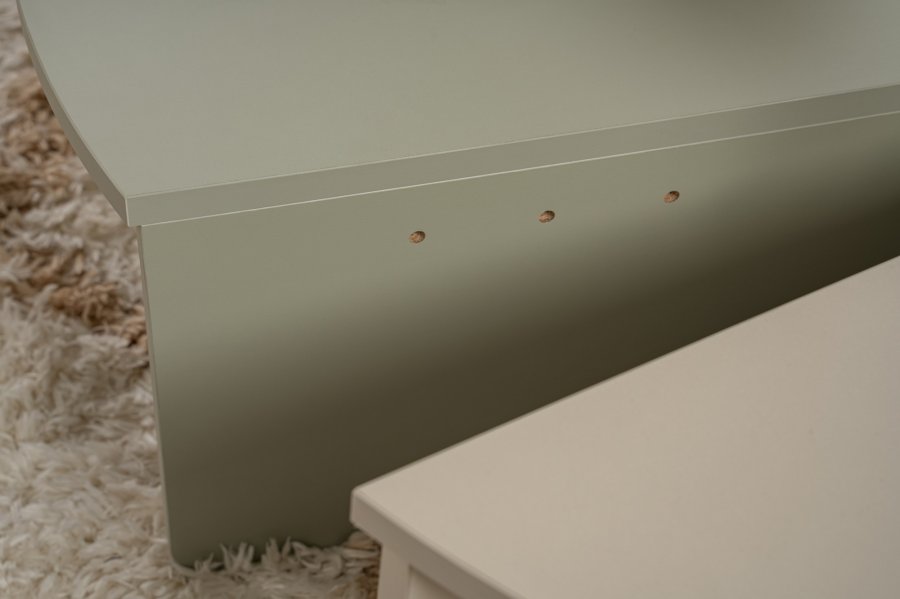 NORDVÄRK Orion sofabord - askegrn og sandsten melamin (st med 2)