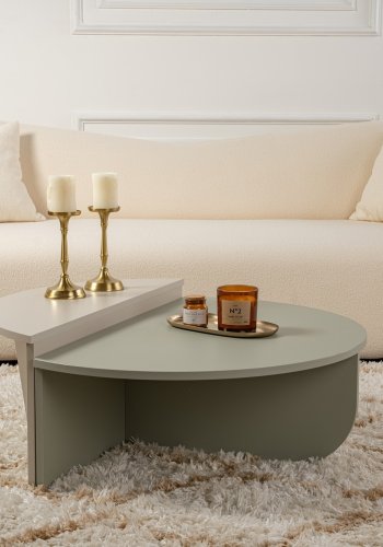 NORDVÄRK Orion sofabord - askegrn og sandsten melamin (st med 2)