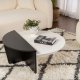 NORDVÄRK Orion sofabord - hvid tr og sort tr melamin (st med 2)