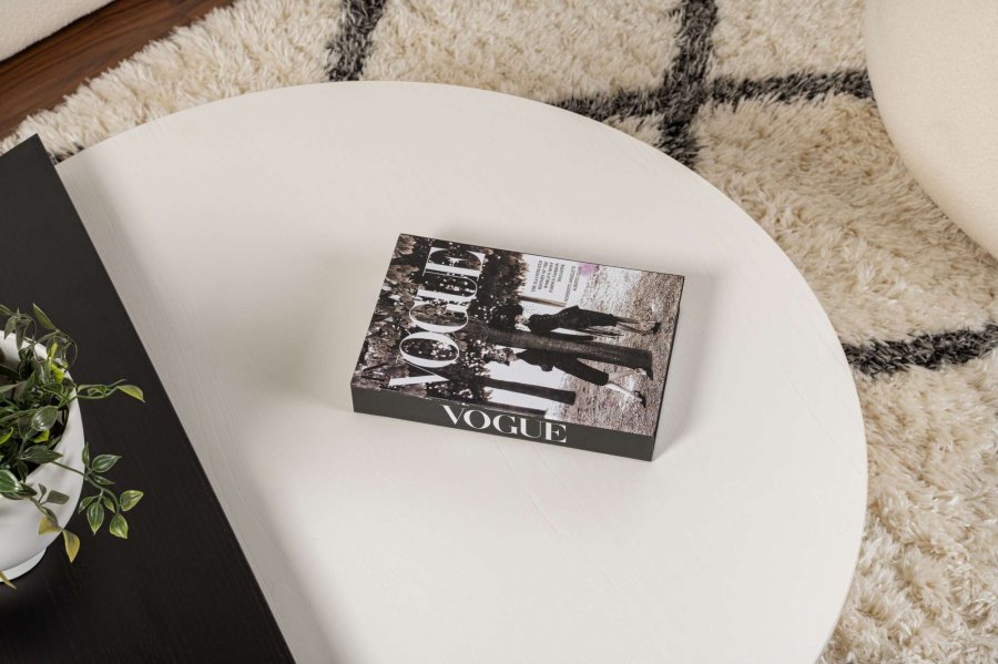 NORDVÄRK Orion sofabord - hvid tr og sort tr melamin (st med 2)