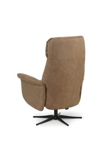 Tristan recliner stol, manuel, m. vippefunktion, fodskammel og armln - mandel mikro lder bull