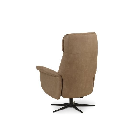 Tristan recliner stol, manuel, m. vippefunktion, fodskammel og armln - mandel mikro lder bull