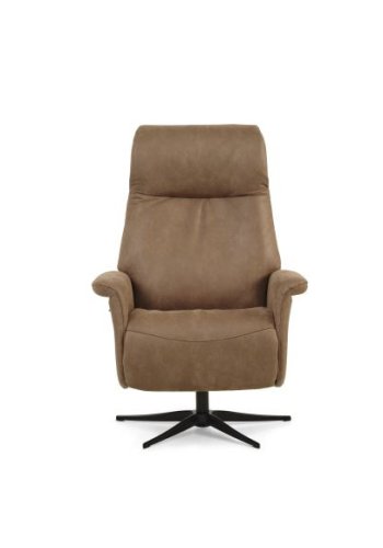 Tristan recliner stol, manuel, m. vippefunktion, fodskammel og armln - mandel mikro lder bull