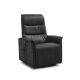 Max recliner stol, m. 2 motorer, sdelft, vippefunktion, fodskammel og armln - sort lder/PVC