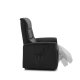 Max recliner stol, m. 2 motorer, sdelft, vippefunktion, fodskammel og armln - sort lder/PVC