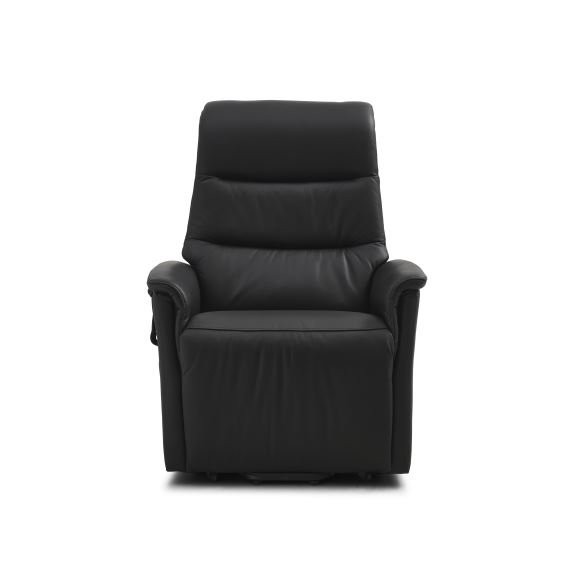 Max recliner stol, m. 2 motorer, sdelft, vippefunktion, fodskammel og armln - sort lder/PVC