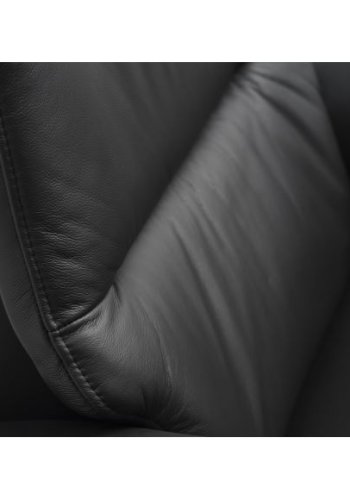 Max recliner stol, m. 2 motorer, sdelft, vippefunktion, fodskammel og armln - sort lder/PVC