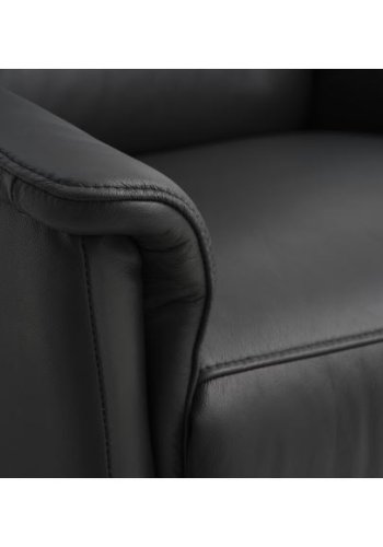 Max recliner stol, m. 2 motorer, sdelft, vippefunktion, fodskammel og armln - sort lder/PVC