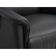 Max recliner stol, m. 2 motorer, sdelft, vippefunktion, fodskammel og armln - sort lder/PVC