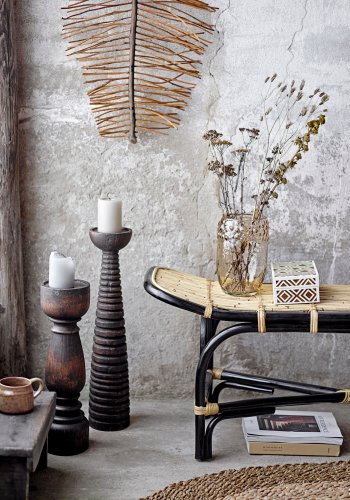 BLOOMINGVILLE Thore Piedestal Lysestage, Brun, Mango