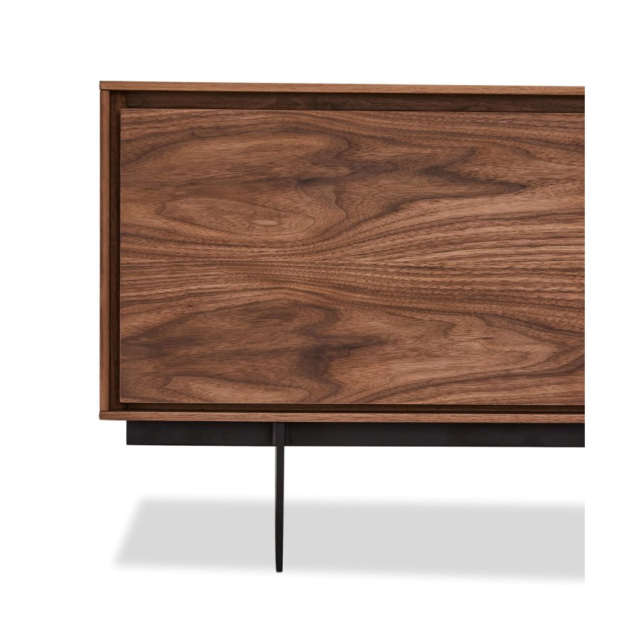 Tokyo TV-bord, m. 2 lger og 1 skuffe - brun valnd (160x45)