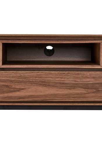 Tokyo TV-bord, m. 2 lger og 1 skuffe - brun valnd (160x45)