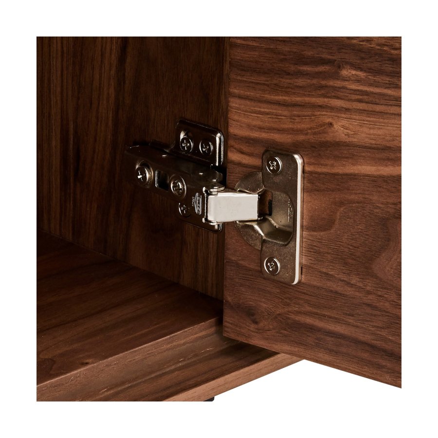 Tokyo TV-bord, m. 2 lger og 1 skuffe - brun valnd (160x45)