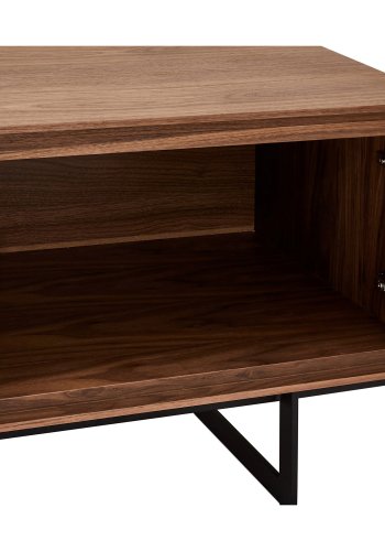 Tokyo TV-bord, m. 2 lger og 1 skuffe - brun valnd (160x45)