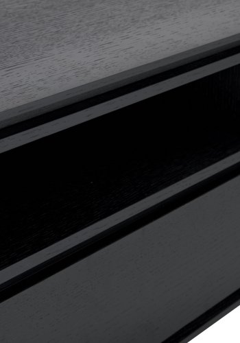 Tokyo TV-bord, m. 2 lger, 1 skuffe og 1 bent rum - sort egefinér og metal (160x45)