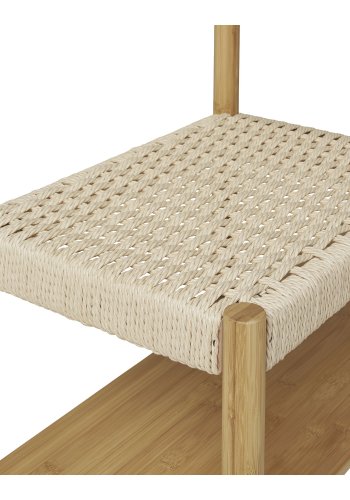 HOUSE NORDIC Ember tjstativ, m. naturflettet bnk, 1 bjlestang og 1 hylde - natur bambus