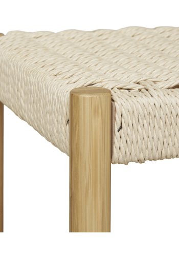 HOUSE NORDIC Ember tjstativ, m. naturflettet bnk, 1 bjlestang og 1 hylde - natur bambus