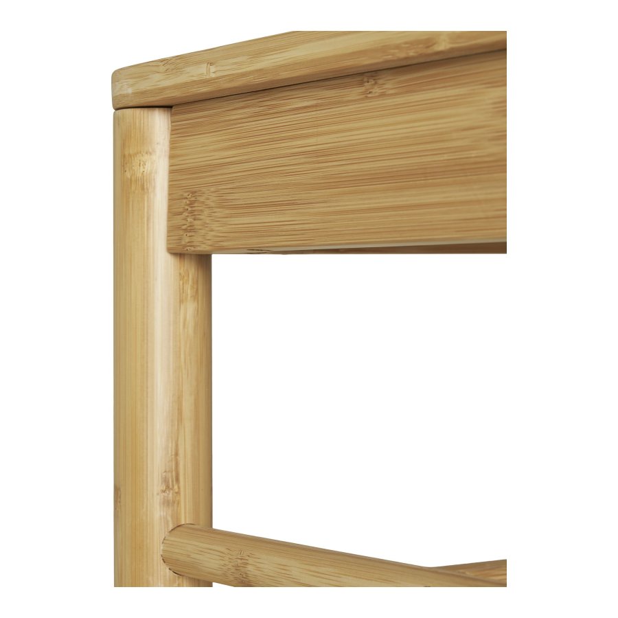 HOUSE NORDIC Ember tjstativ, m. naturflettet bnk, 1 bjlestang og 1 hylde - natur bambus