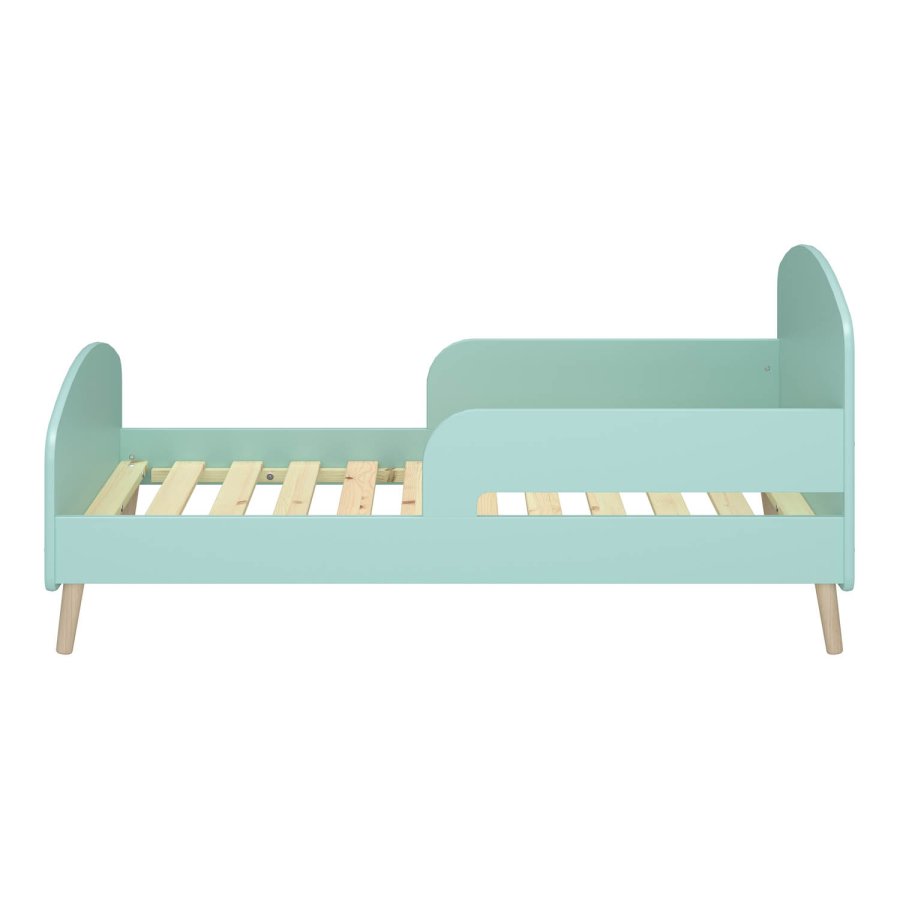 STEENS Gaia juniorseng, m. lameller - mintgrn MDF og natur eg (70x140)